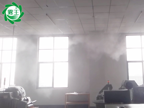 毛條生產(chǎn)車(chē)間高壓微霧加濕器加濕 (5)