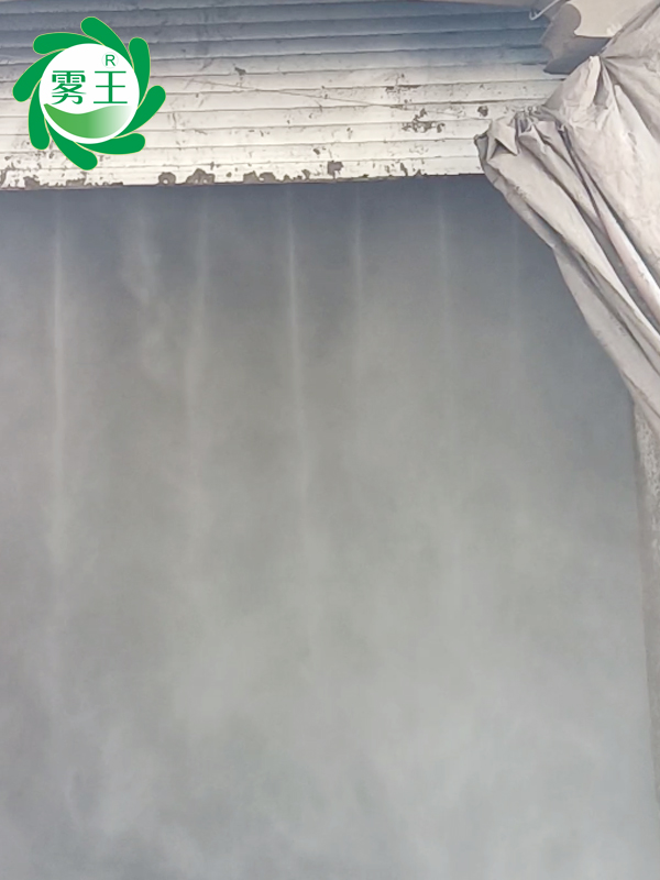 熱電廠卸料口抑塵除霾信賴霧王噴霧降塵系統(tǒng)，快速清新空氣