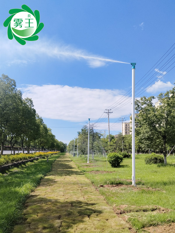 噴霧降塵案例：旋轉(zhuǎn)霧樁降塵系統(tǒng)沉降G235國道沿線粉塵