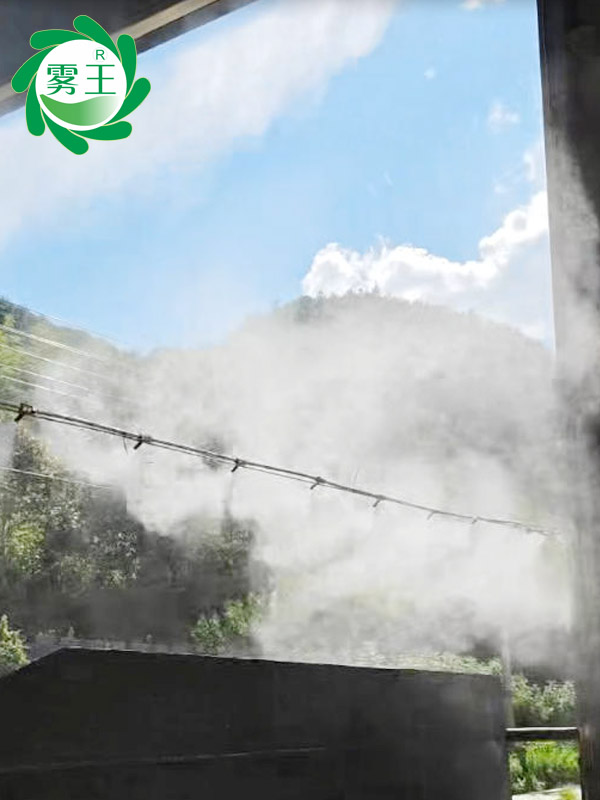 建筑垃圾處理料棚高壓噴霧降塵系統(tǒng) (2)