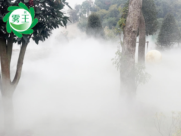 霧王霧森系統(tǒng)噴霧造景，點(diǎn)亮紹興一咖啡館湖畔朦朧詩意